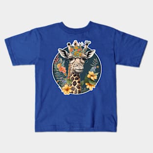 Watercolour Giraffe Kids T-Shirt